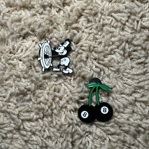 Lot of 2 Pins: Steamboat Willie & 8 Ball Cherries